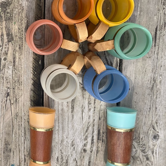 8-Pc Retro Siestaware Cup Set Drinking Glasses Fiestaware Collector Cups - Picture 4 of 10